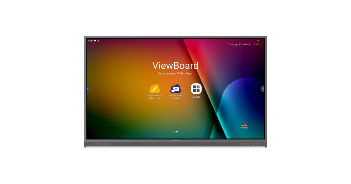 ViewSonicViewBoard IFP8652-2F EDLA Certified 86” 4K Interactive Display  (Zwart, 3x HDMI-in, 1x HDMI-out, 1x DisplayPort, USB-A, USB-C, Touch)