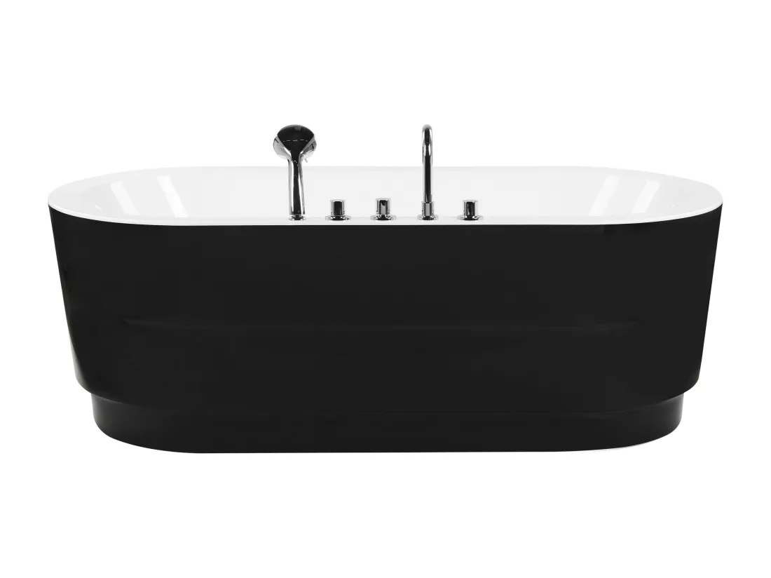 Baignoire îlot noire avec robinets 170 x 80 cm EMPRESA