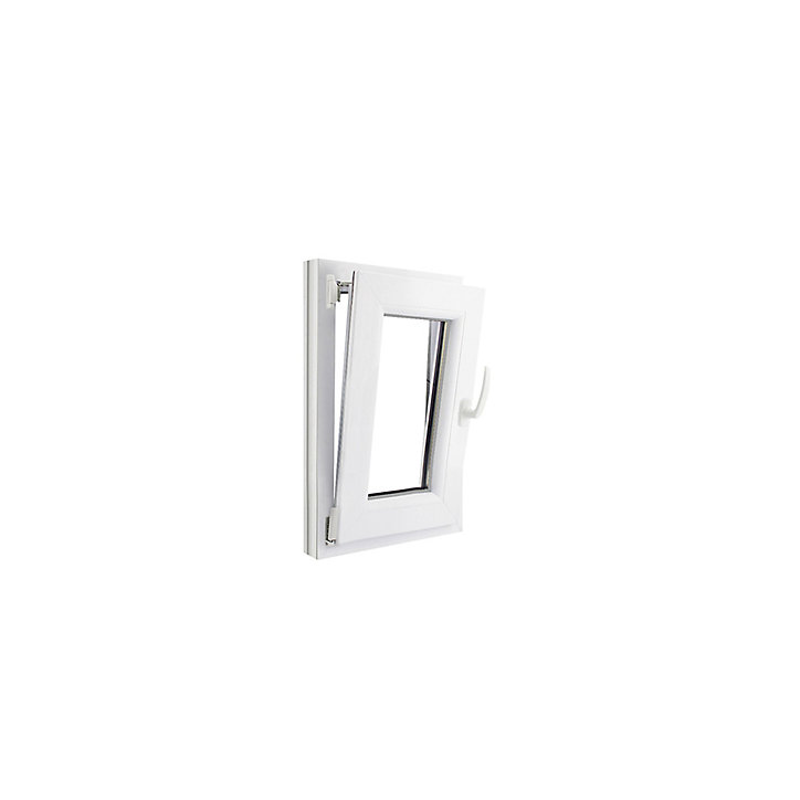 Fenêtre PVC 1 vantail oscillo-battant GoodHome blanc - l.40 x h.65 cm, tirant gauche