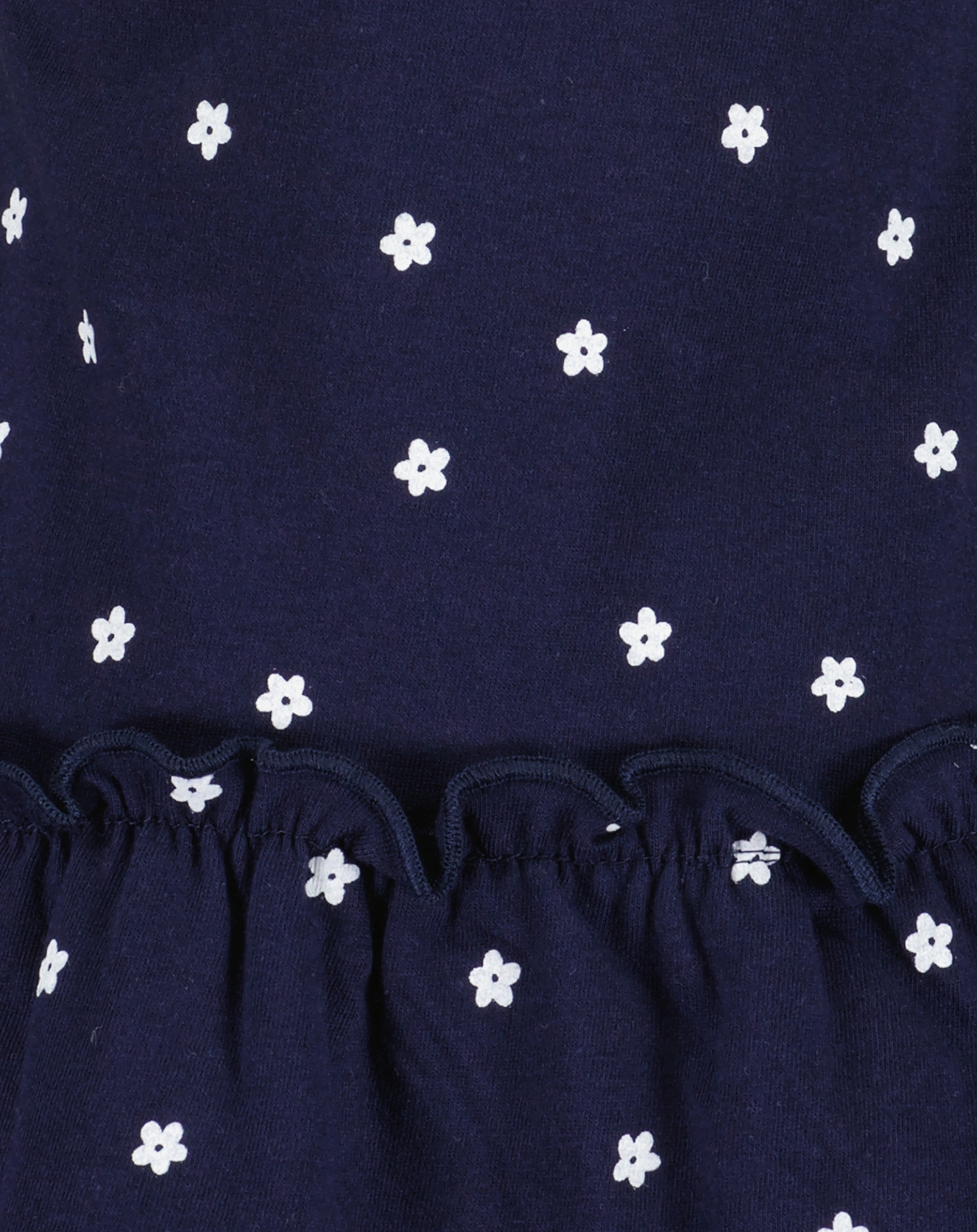 Kurzarm-Kleid BLOSSOM POLKA in nachtblau