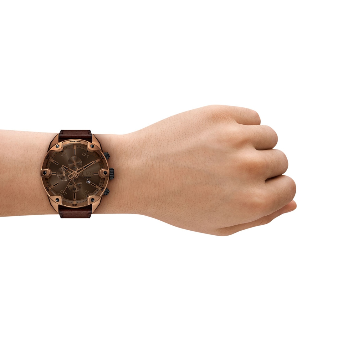 Diesel Spiked Chronograph Braun