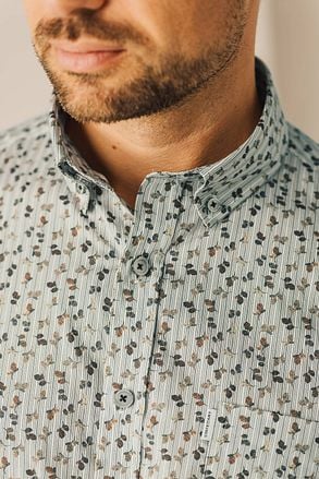 State Of Art Overhemd Poplin Print Lichtblauw 21424233-1184 kopen
