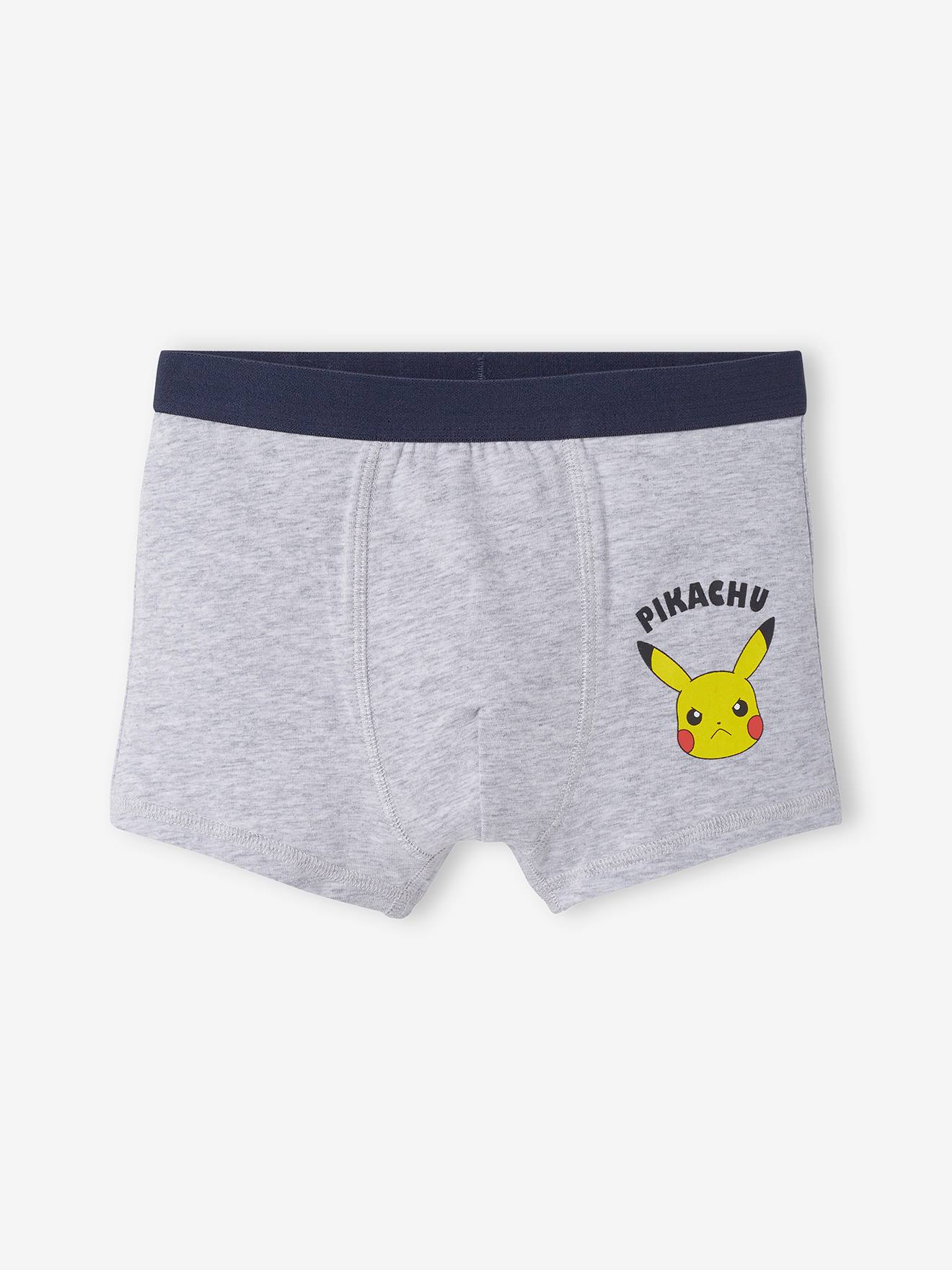 Pacote com 3 cuecas boxer Pokémon® lisas, azul-escuras, com estampas.