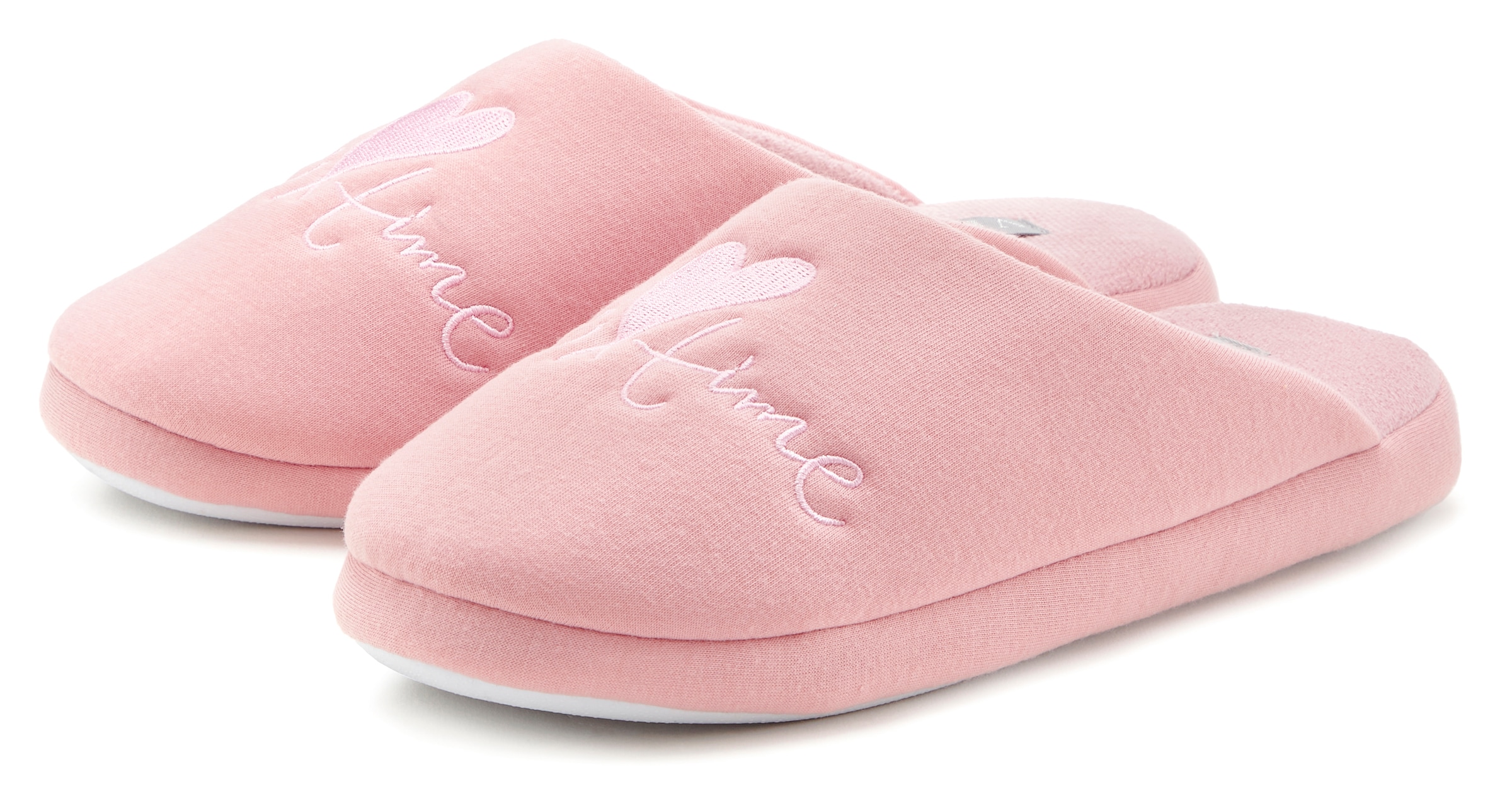 Vivance Hausschuh »Pantolette, Pantoffel, Clog,«  mit verspieltem Schriftzug VEGAN