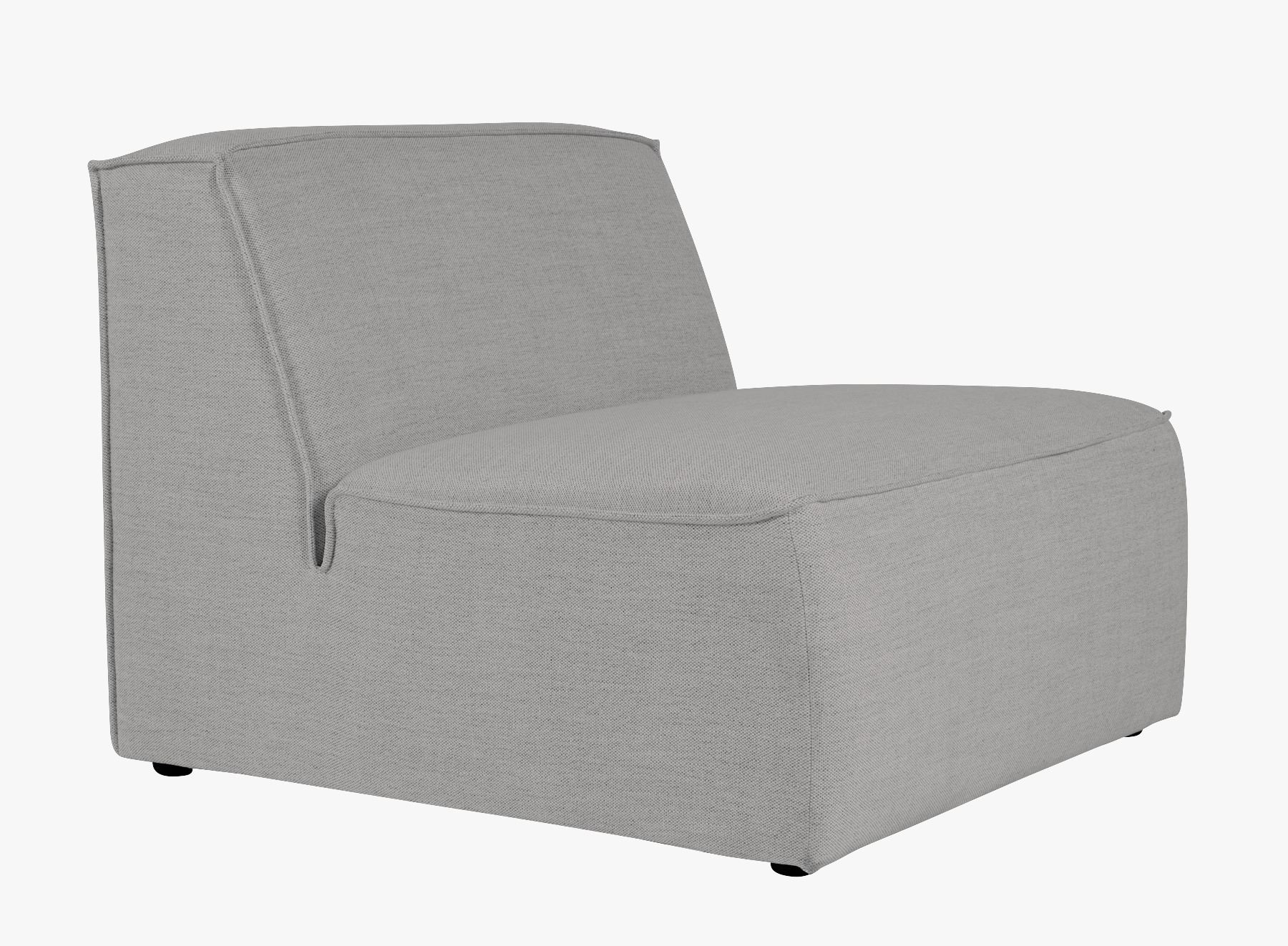Modulsofa hjørne grå - 93x93x44 cm
