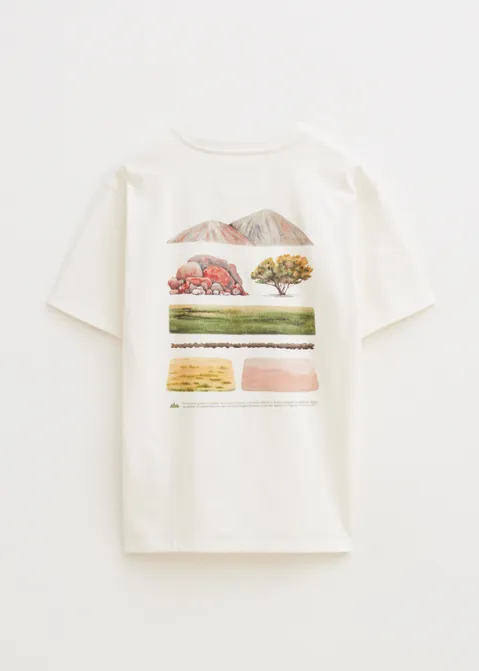 T-shirt met print nature off-white (WIT.O)