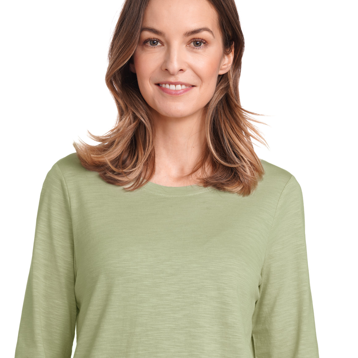 Gina Benotti Damen Langarmshirt unifarben hellgrün