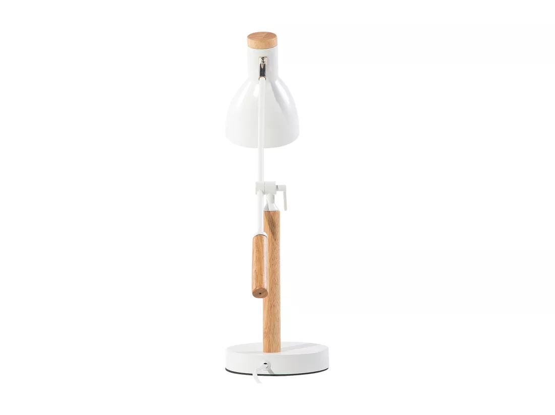 Lampe de bureau PECKOS Réglable Métal Blanc