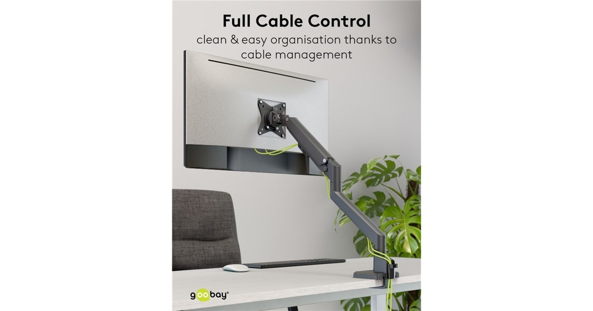goobaySingle Monitor Mount, 17 tot 32 inch monitorarm  (Zwart)