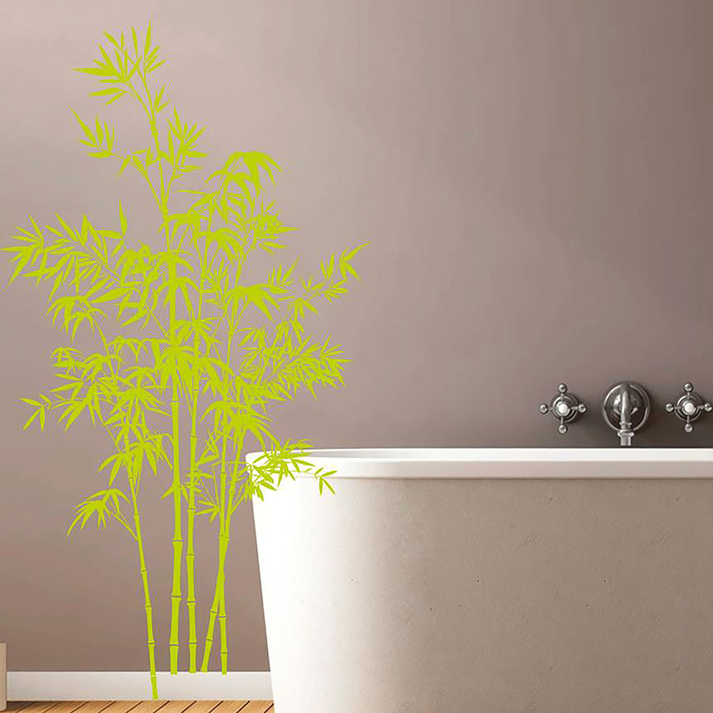 Sticker mural déco bambou 70x50cm