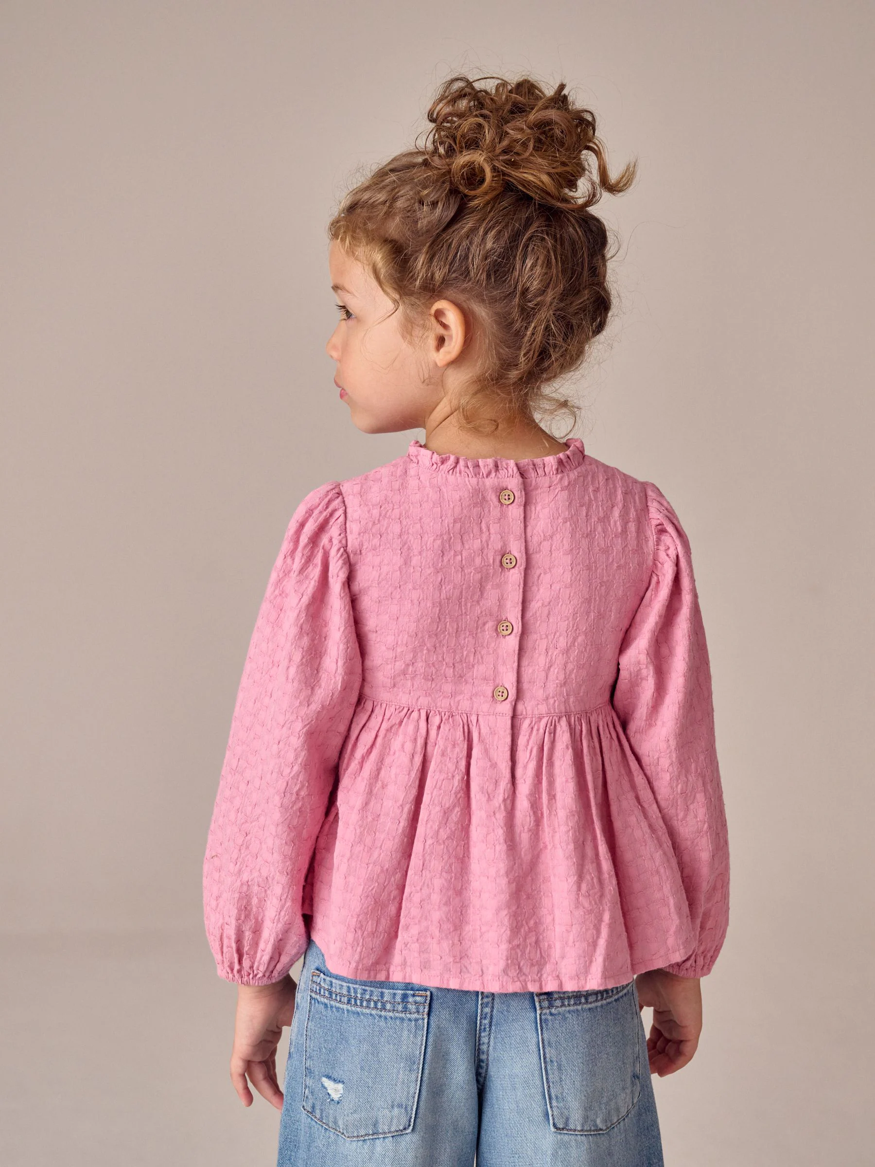 Roze - Long Sleeve Ruffle Blouse (3-16yrs)