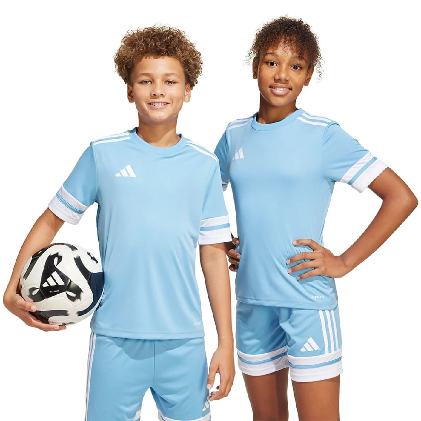Adidas Squadra 25 Voetbalshirt Kids Lichtblauw Wit