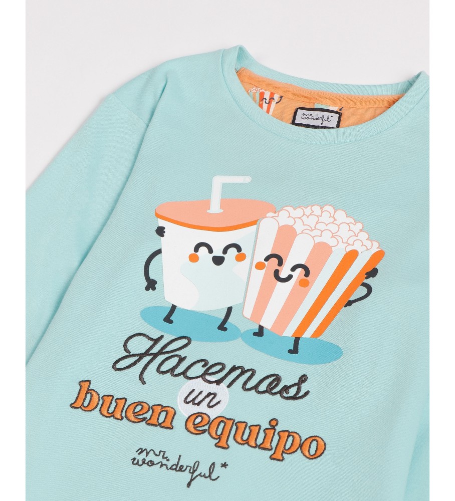 Pijama de manga comprida Aznar Innova Turquoise Team