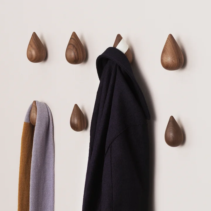 Normann Copenhagen - Dropit Wandhaken - gross, natur (2er Set)