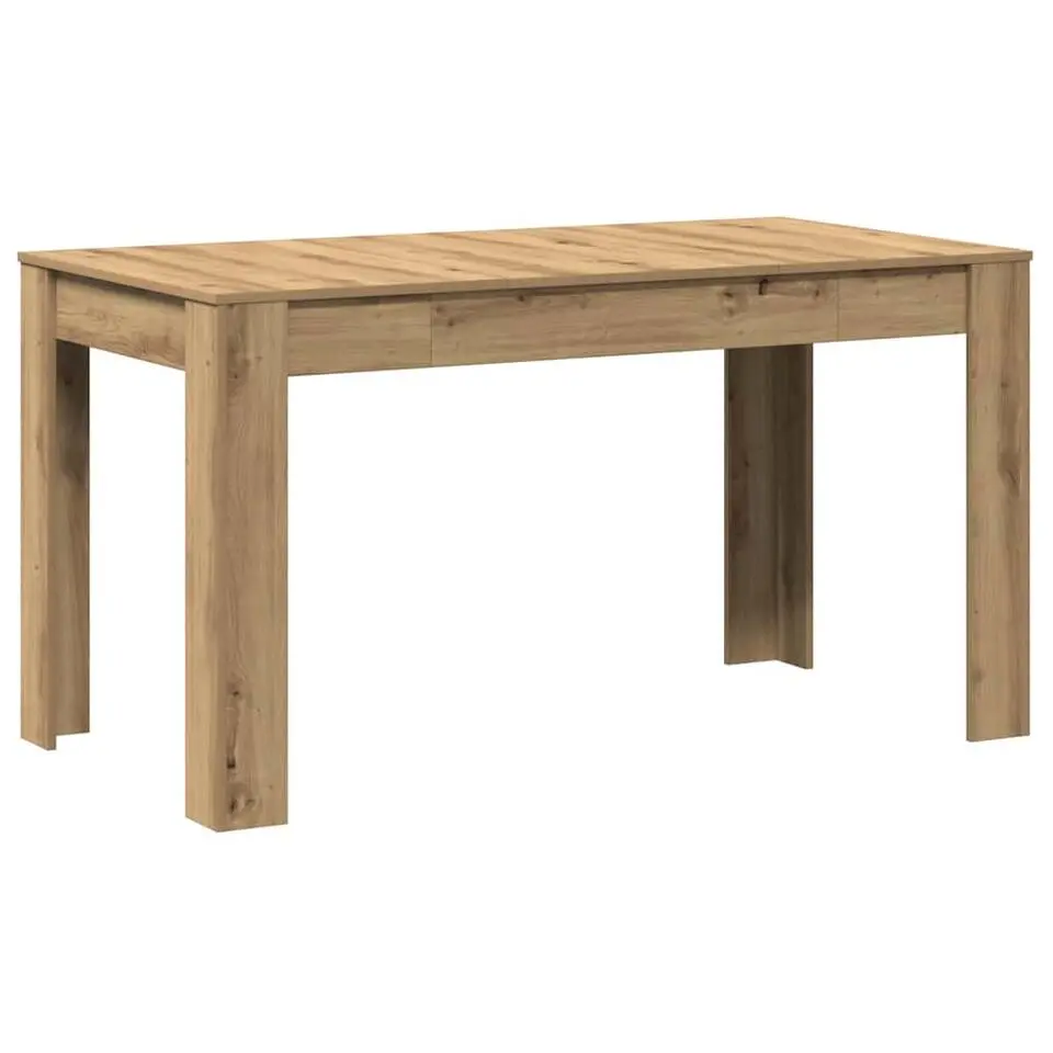 vidaXL Eettafel - Artisanaal eiken - Bewerkt hout - 140x74.5x76 cm