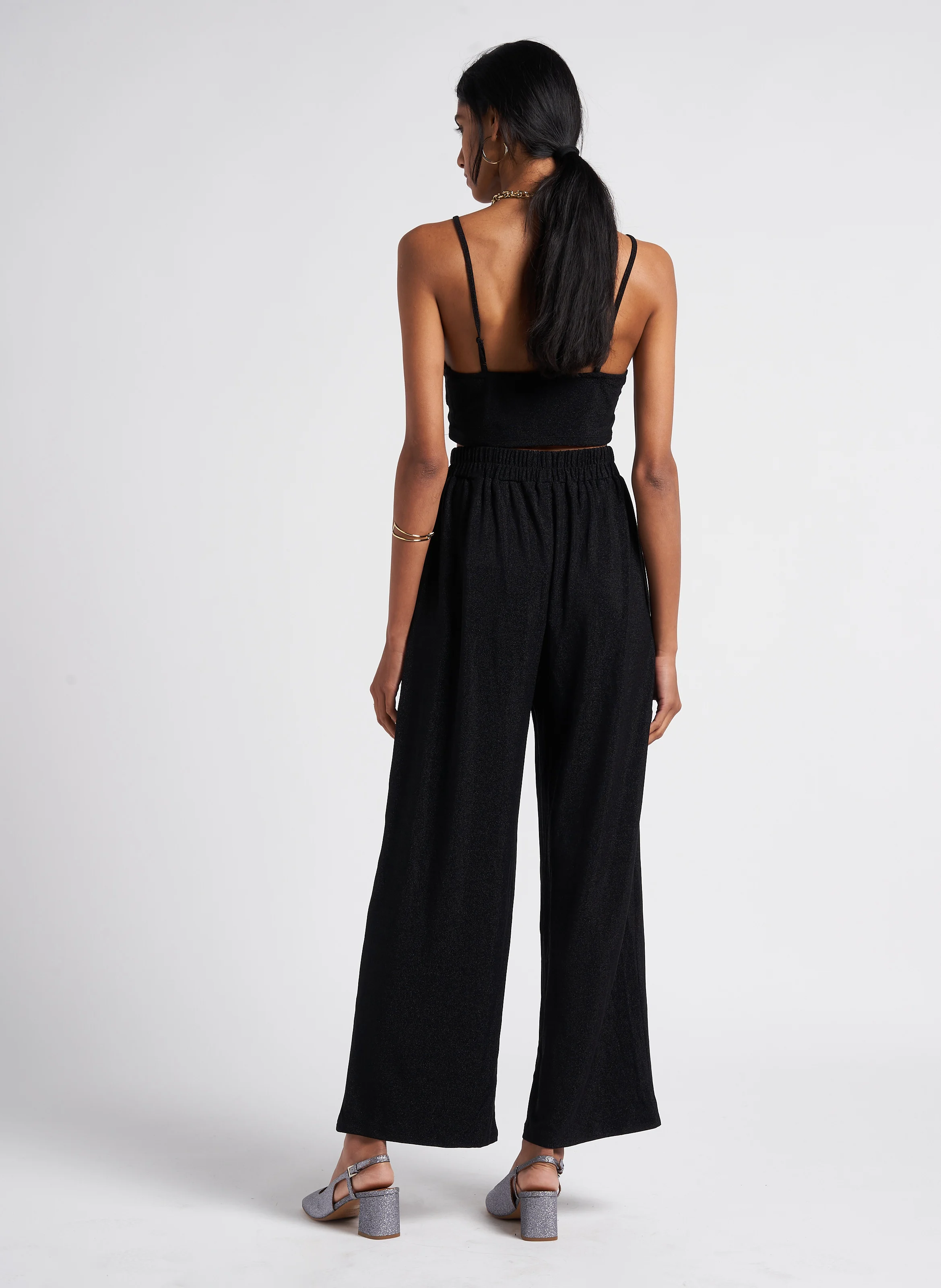 LOLITA - Crop top col V | Noir