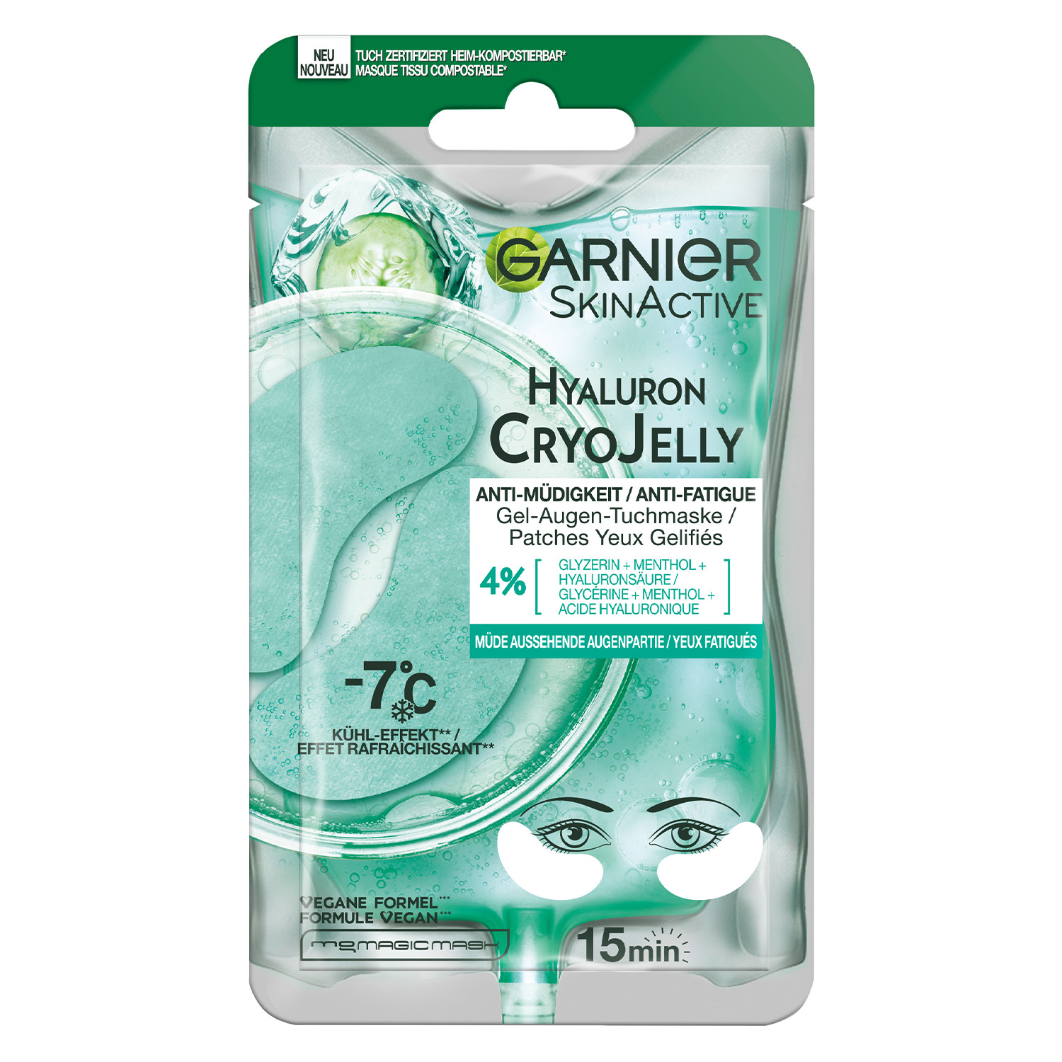 GARNIER SkinActive Cryo Jelly Tuchmaske<br>5 g, Augen