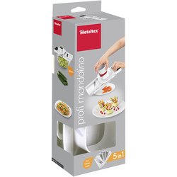 Mandoline multi-usage Mandolino, 5 râpes, blanc