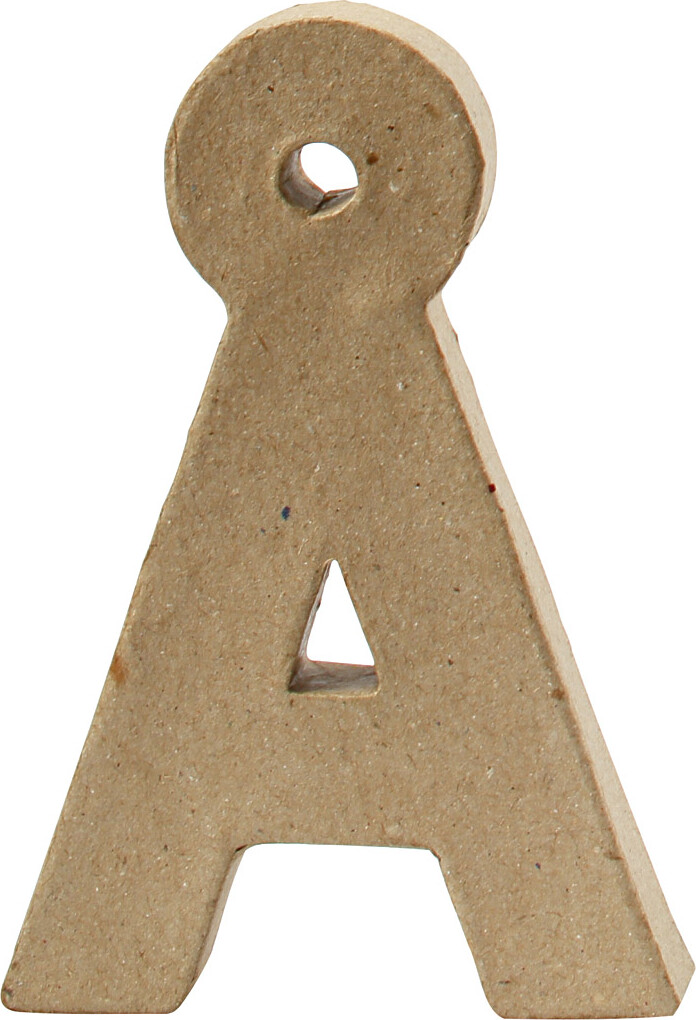 Bogstav Til Pynt - Å - Stort Bogstav - Papmaché - 10X7,6 CM
