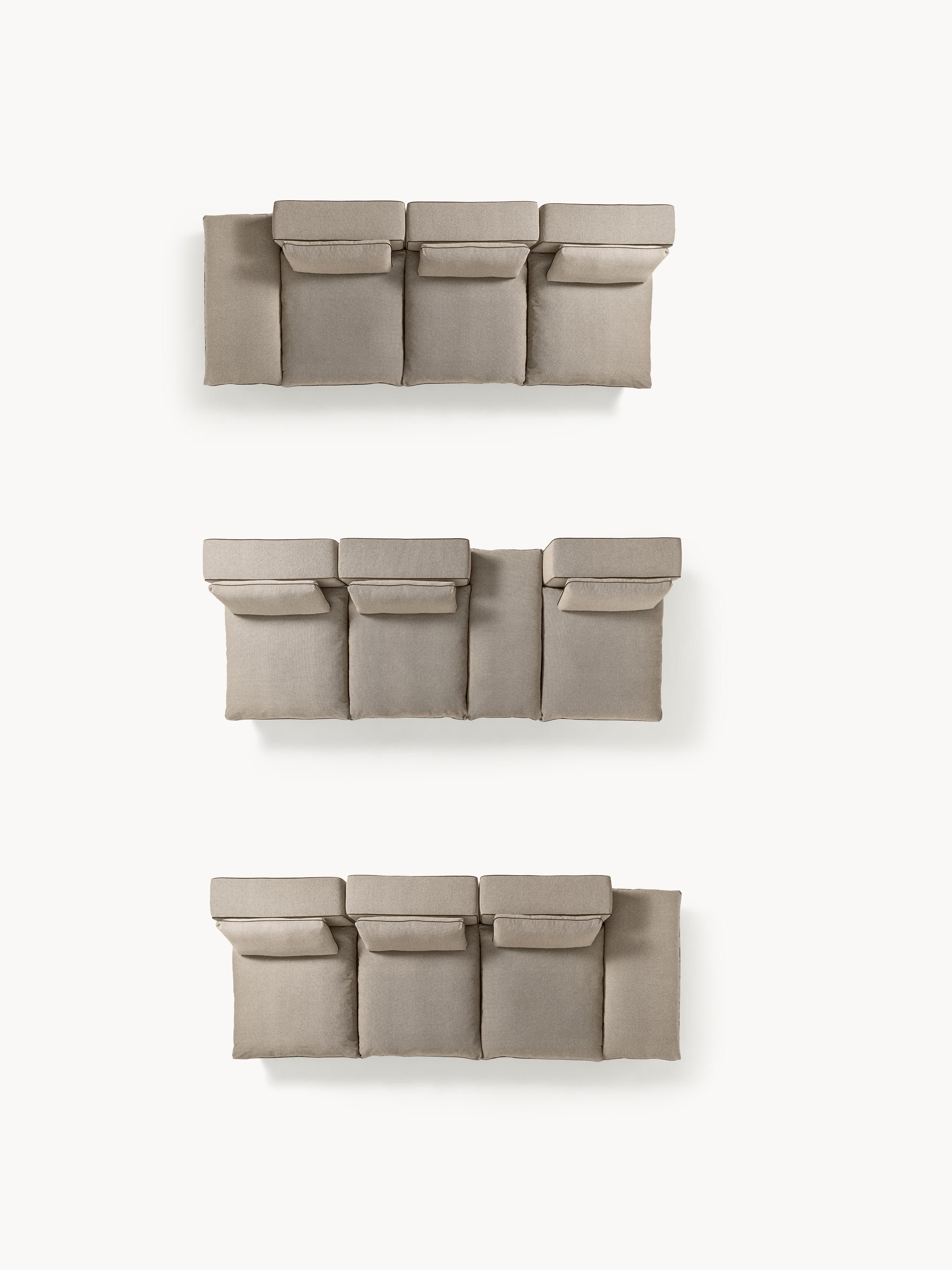 Modulaire XL-bank Felix (3-zits) met poef