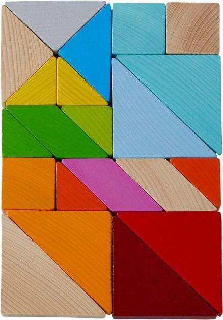 Legespiel BUNTER TANGRAM-MIX 21-teilig