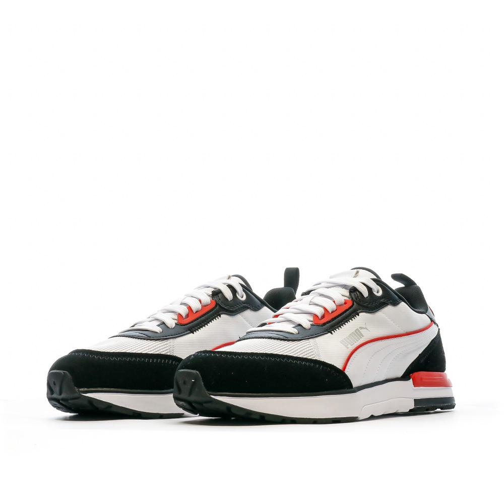 Puma Baskets Blanches/Rouge Homme Puma Puma R22