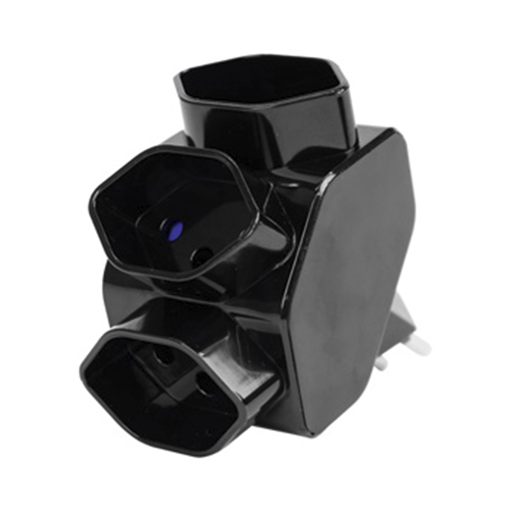 STEFFEN Mehrfachadapter sternförmig 3xT13 schwarz