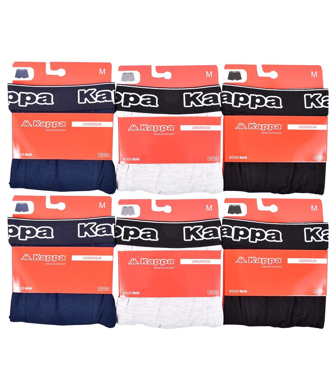 Boxer homme KAPPA Lot de 6 Pack de 6 Boxers 0530