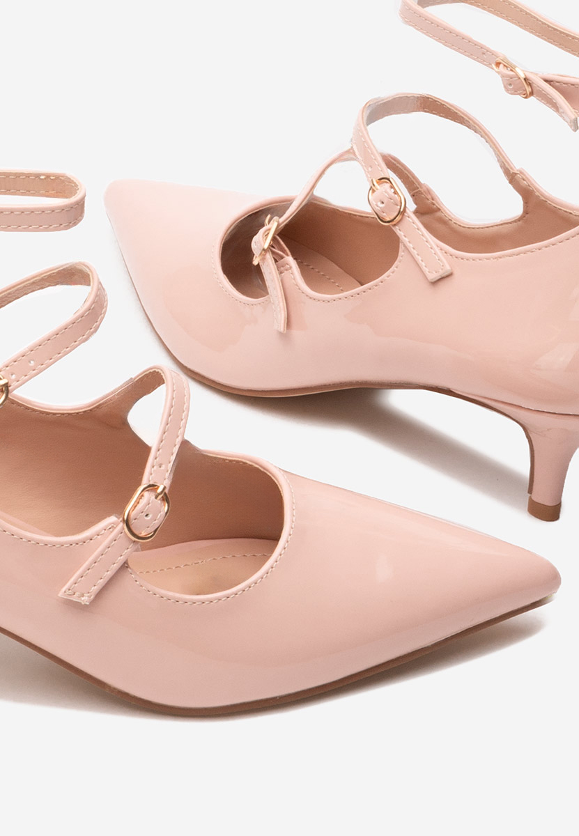 Chaussures à talon fin beige Ginny