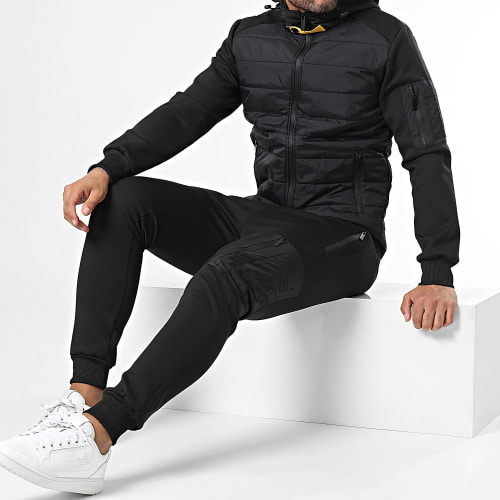 Ensemble Veste Zippée Capuche Et Pantalon Jogging Noir