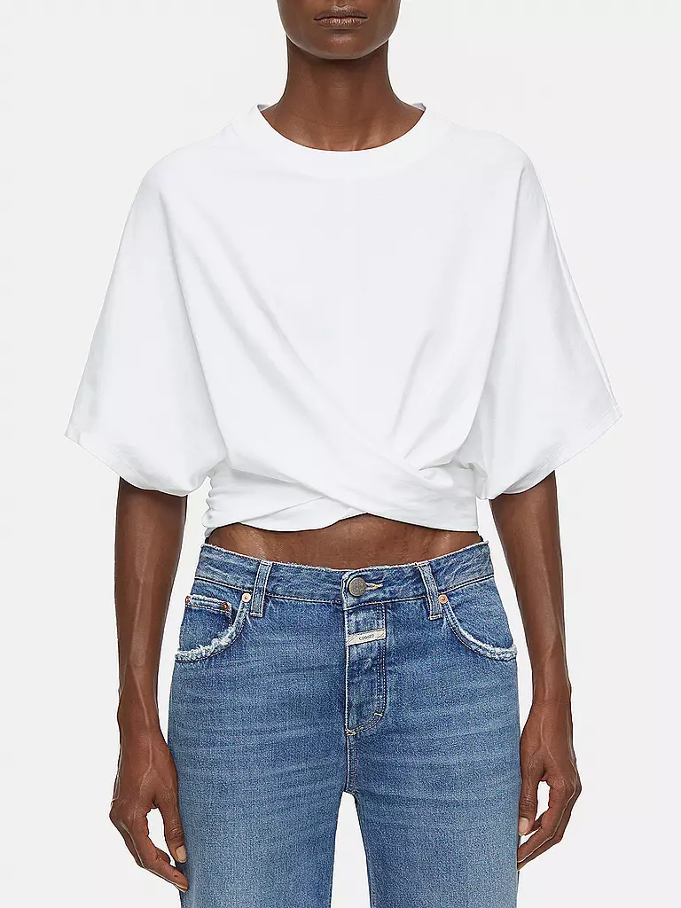 CLOSED T-Shirt Cropped Fit  weiss