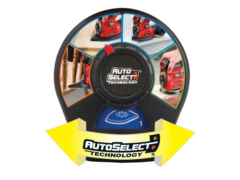 BLACK DECKER Multischleifer Autoselect 4 in 1 Multischleifer mit vier Funktionen