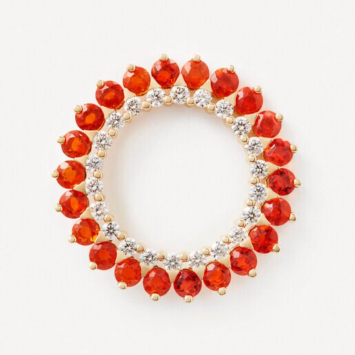 Brincos TOUS ATELIER em ouro com diamantes e opalas de fogo