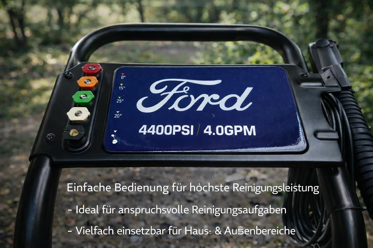 Ford Benzin Hochdruckreiniger 13PS 303 bar Annovi reverberi RSV-4G40 Hochdruckpumpe Flächenreiniger 420cm³ Steinreiniger Landwirtschaftsreiniger 6,5l Tank
