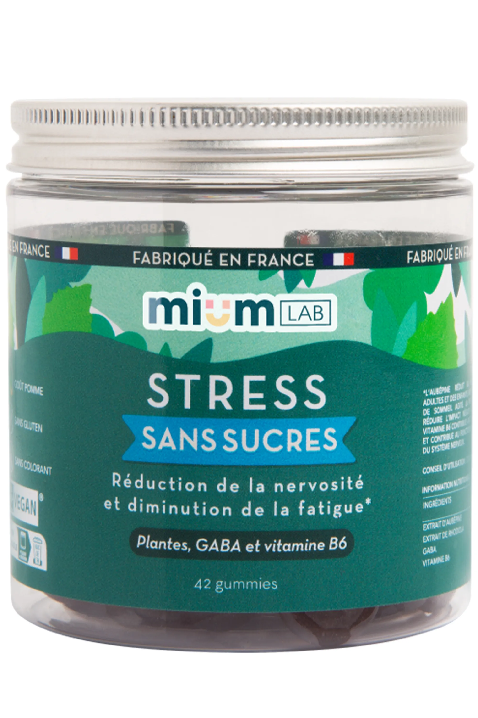 Mium Lab ex Les Miraculeux Compléments alimentaires gummies Stress sans sucres-100 g