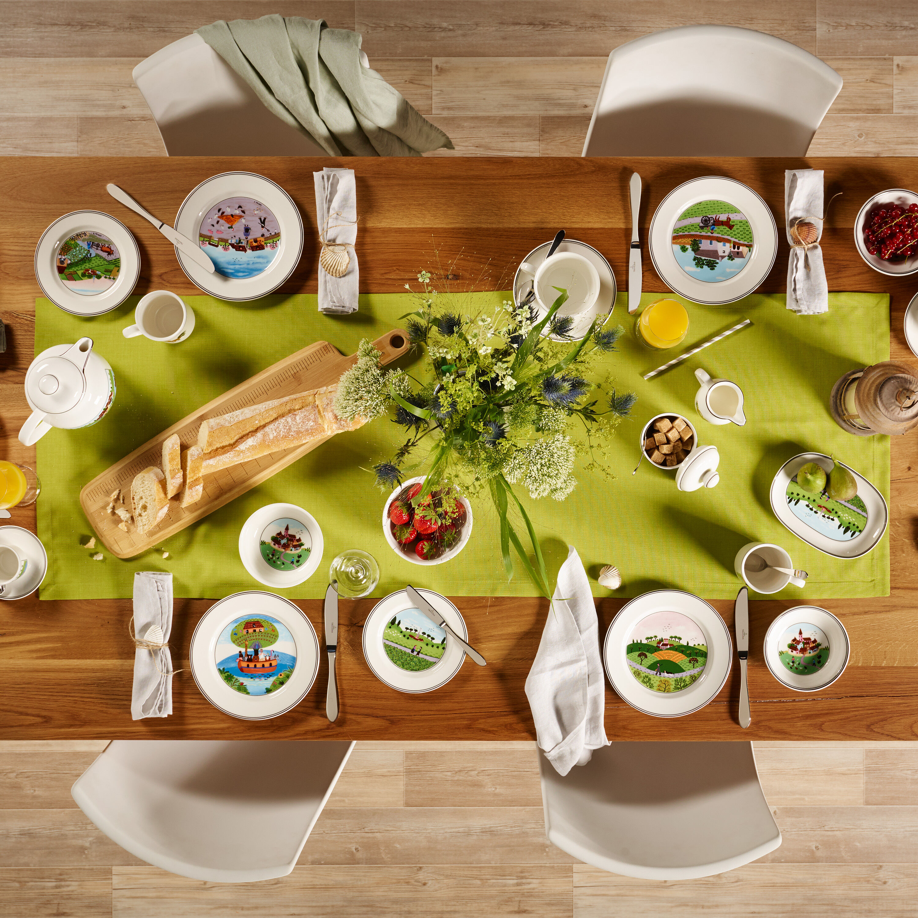 Design Naif Bread plate Multi-colored, 6.7'', Premium Porcelain