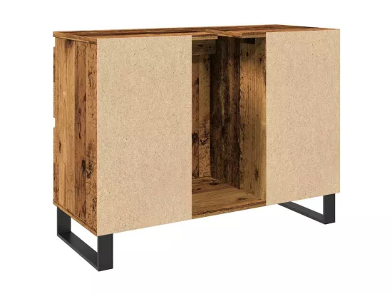 Armoire de salle de bain vieux bois 80x33x60 cm bois ingénierie