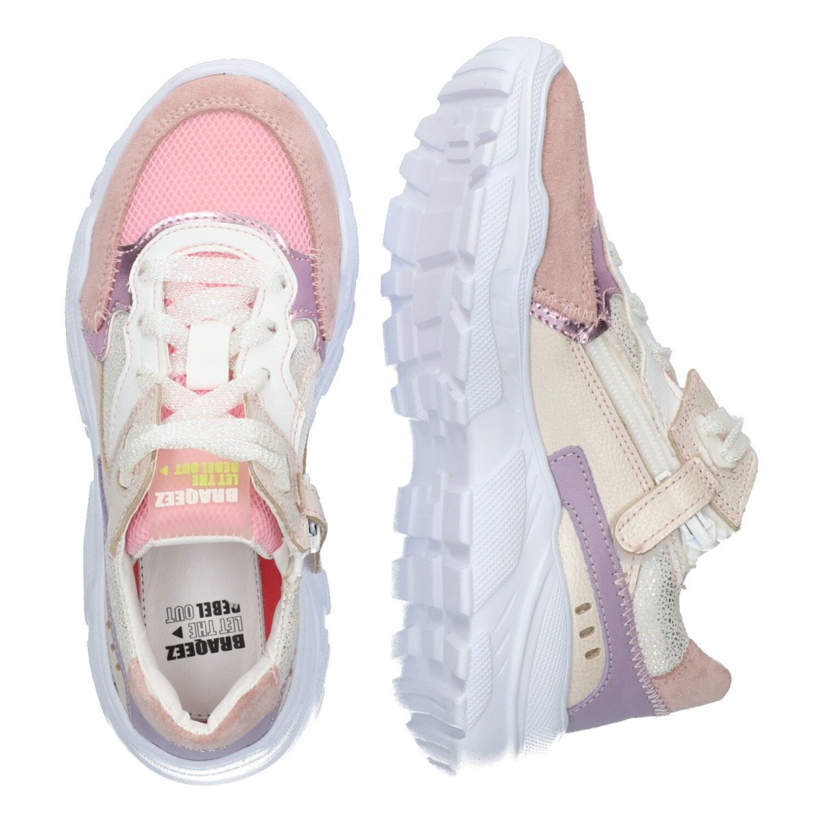 Rana Run - Lage Sneakers Braqeez Roze
