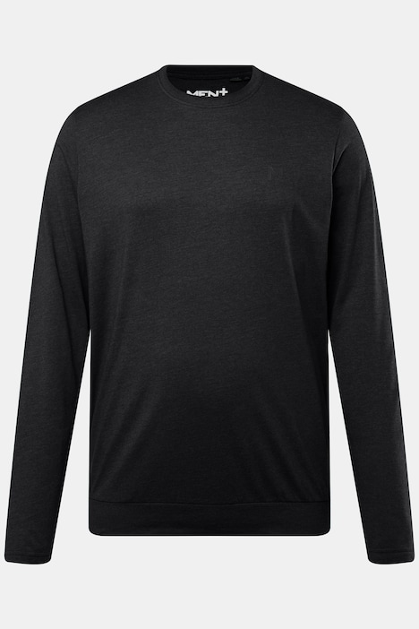 Men+ Langarmshirt, Bauchfit, Spezialschnitt, Basic, Rundhals, bis 8 XL