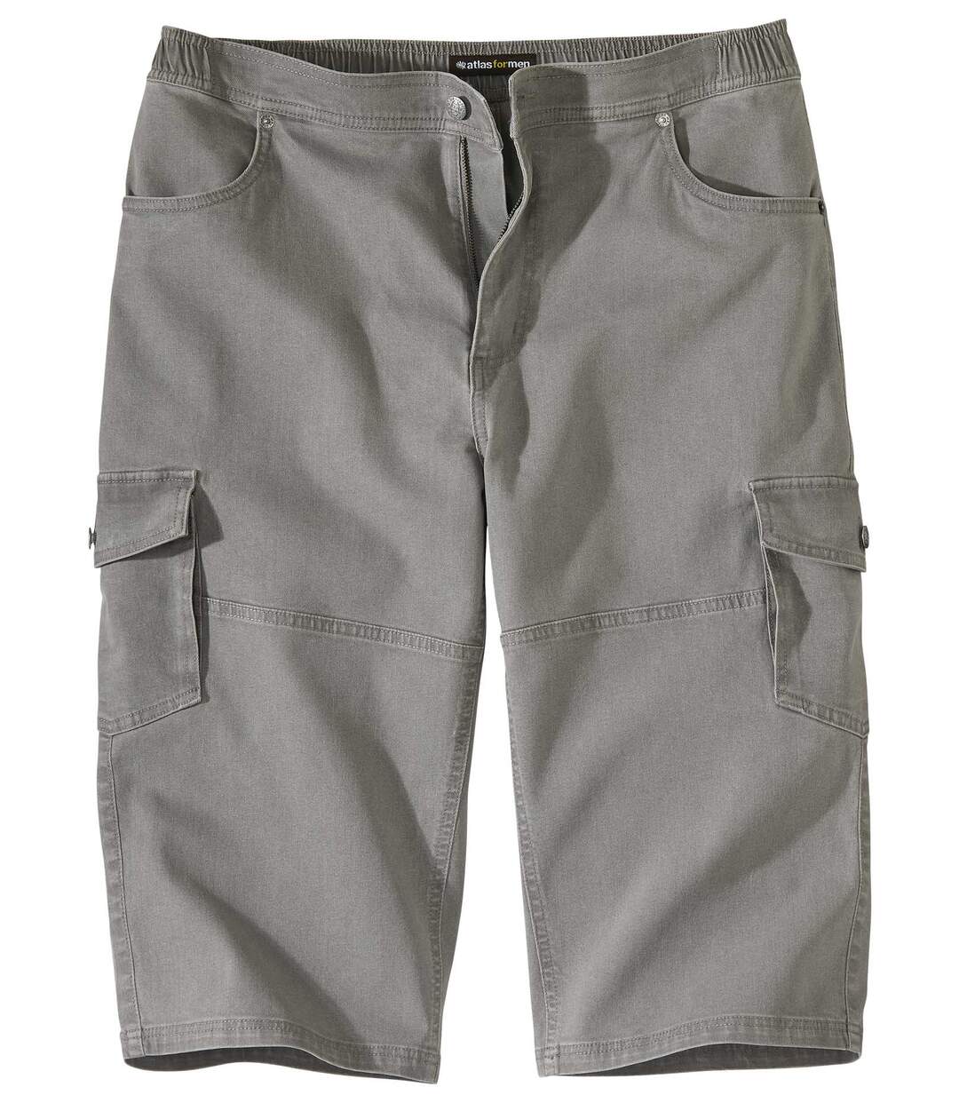 Pantacourt Cargo en Jean Gris