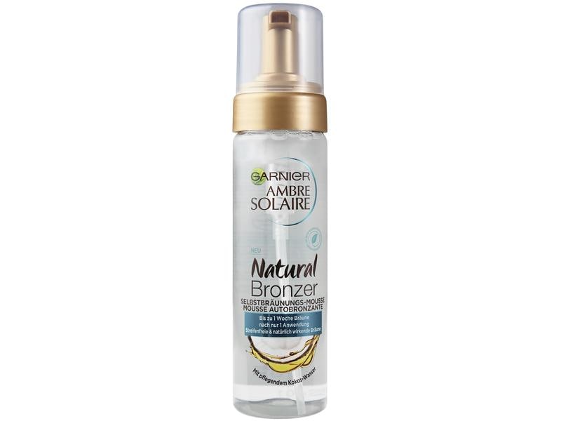 Garnier Ambre Solaire Natural Bronzer Mousse 200 ml Selbstbräunungs-Mousse mit pflanzlichem Bräunungswirkstoff