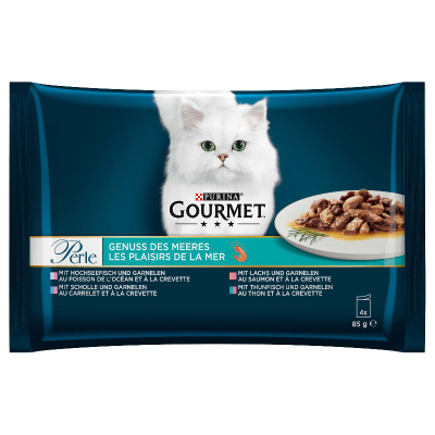 Gourmet Perle Katzenfutter Genuss des Meeres 12x4x85g