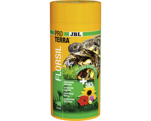 JBL PROTERRA FLORSIL schildpaddenvoer, hoofdvoer met bloemen voor alle landschildpadden, 1000 ml