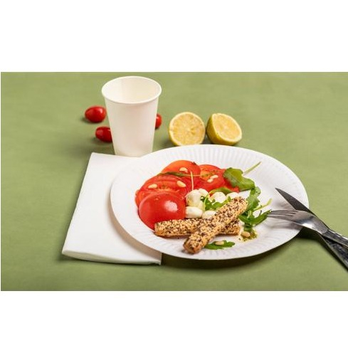 (15er Set) Pappbecher Einweg Papier Becher Party Geschirr Tisch Deko (89110I) - Weiss