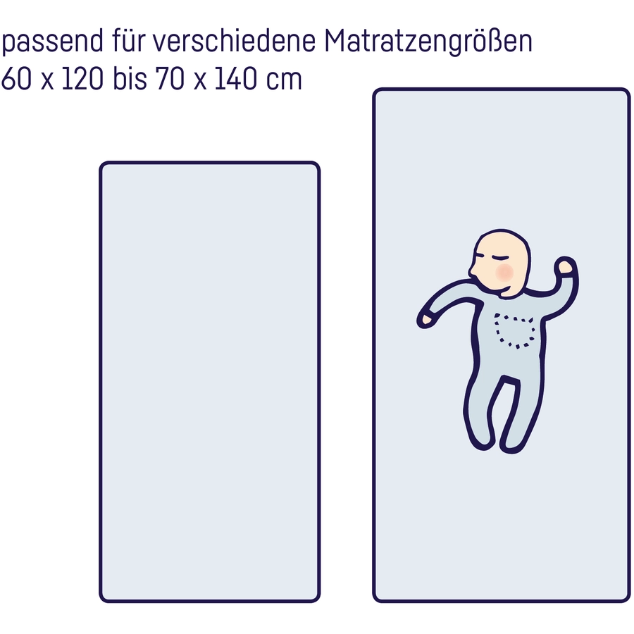 JULIUS ZÖLLNER Spannbetttuch Doppelpack Jersey hellgrau
