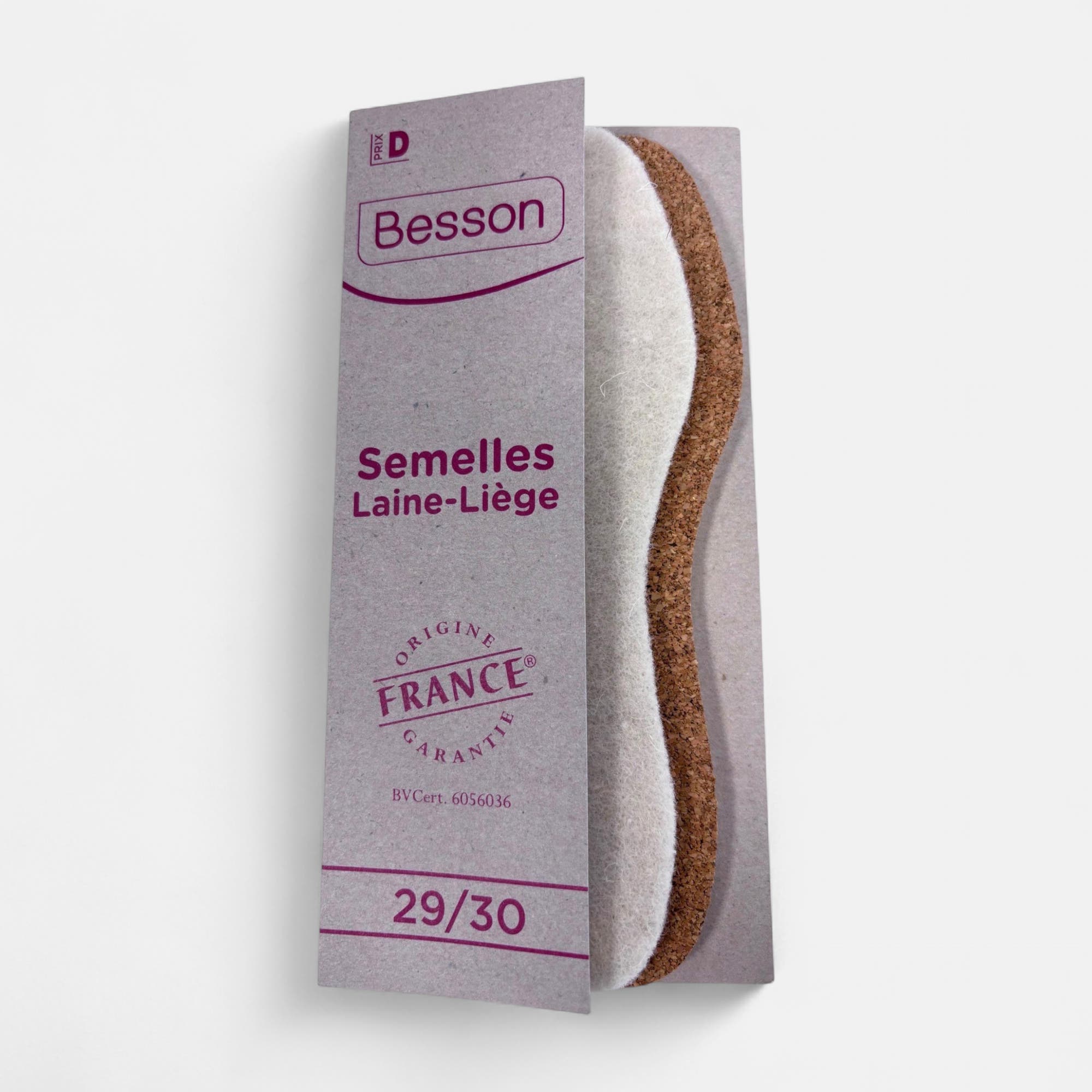Semelles laine-liège 29 30 sans coloris