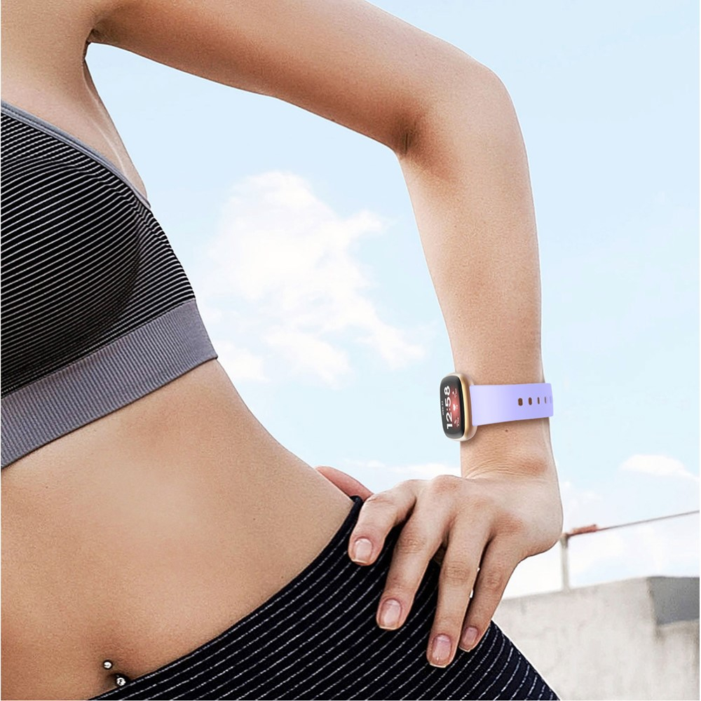 Fitbit Versa 4 / Versa 3 / Sense 2 / Sense Silikon Sport Armband mit Dornschliesse (Gelenkumfang 152-218mm) - Lila