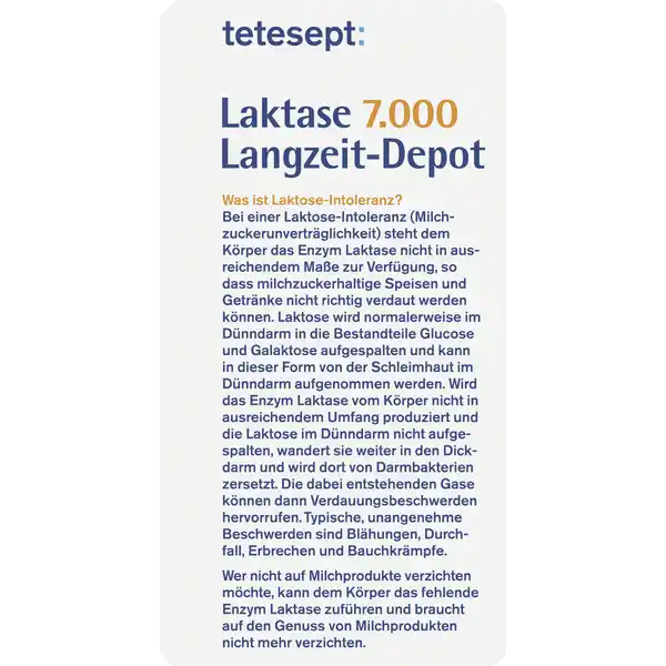 Laktase 7.000 Langzeit-Depot Mini-Tabletten