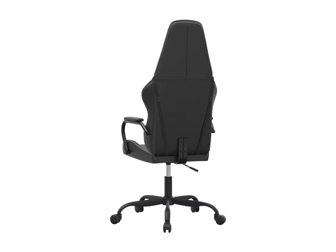 Chaise de jeu Noir et gris Similicuir
