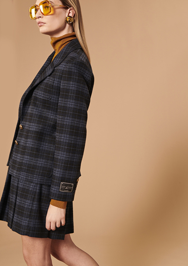Veste Valybleu nuit en tartan